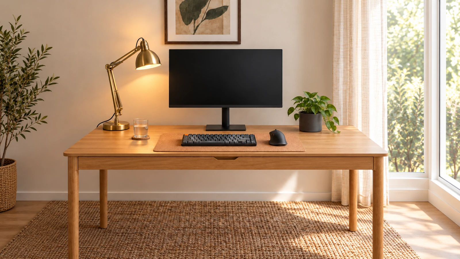 Example of matching the surrounding colors around the bright desktop