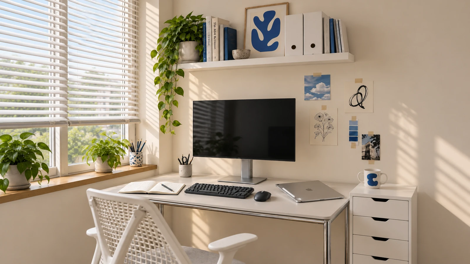 Let’s start by looking at the relationship between the wall and a large surface like desktop.
