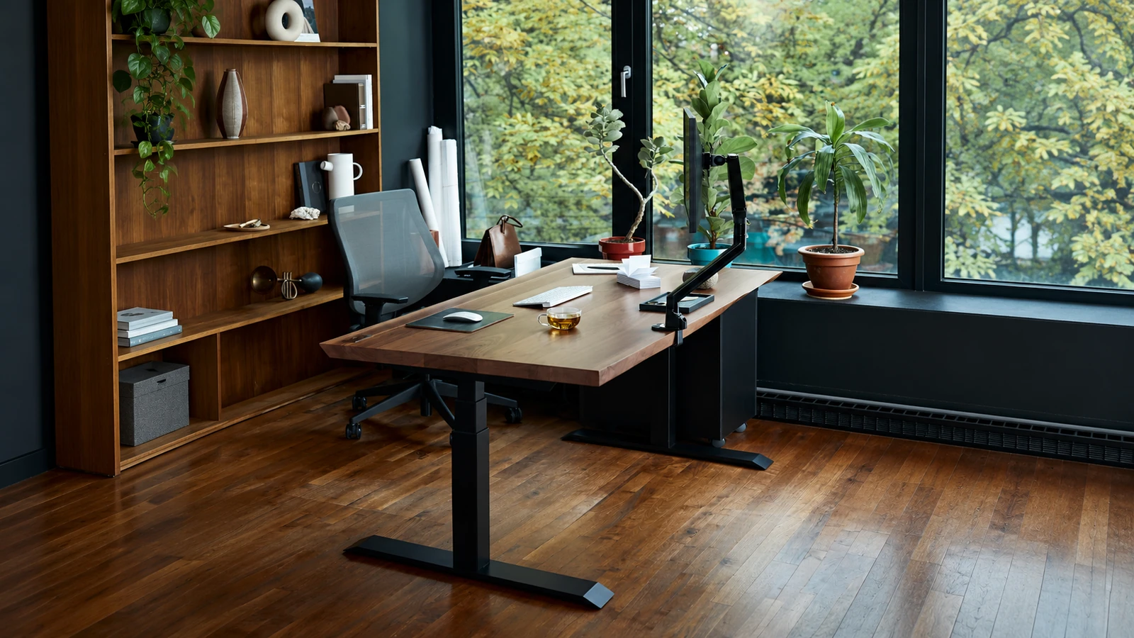 Criteria for determining desk location in a small room