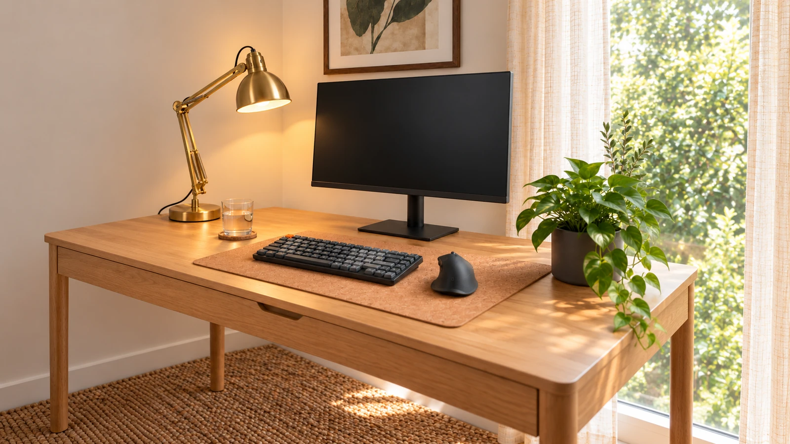 A visual centerpiece made from dark devices