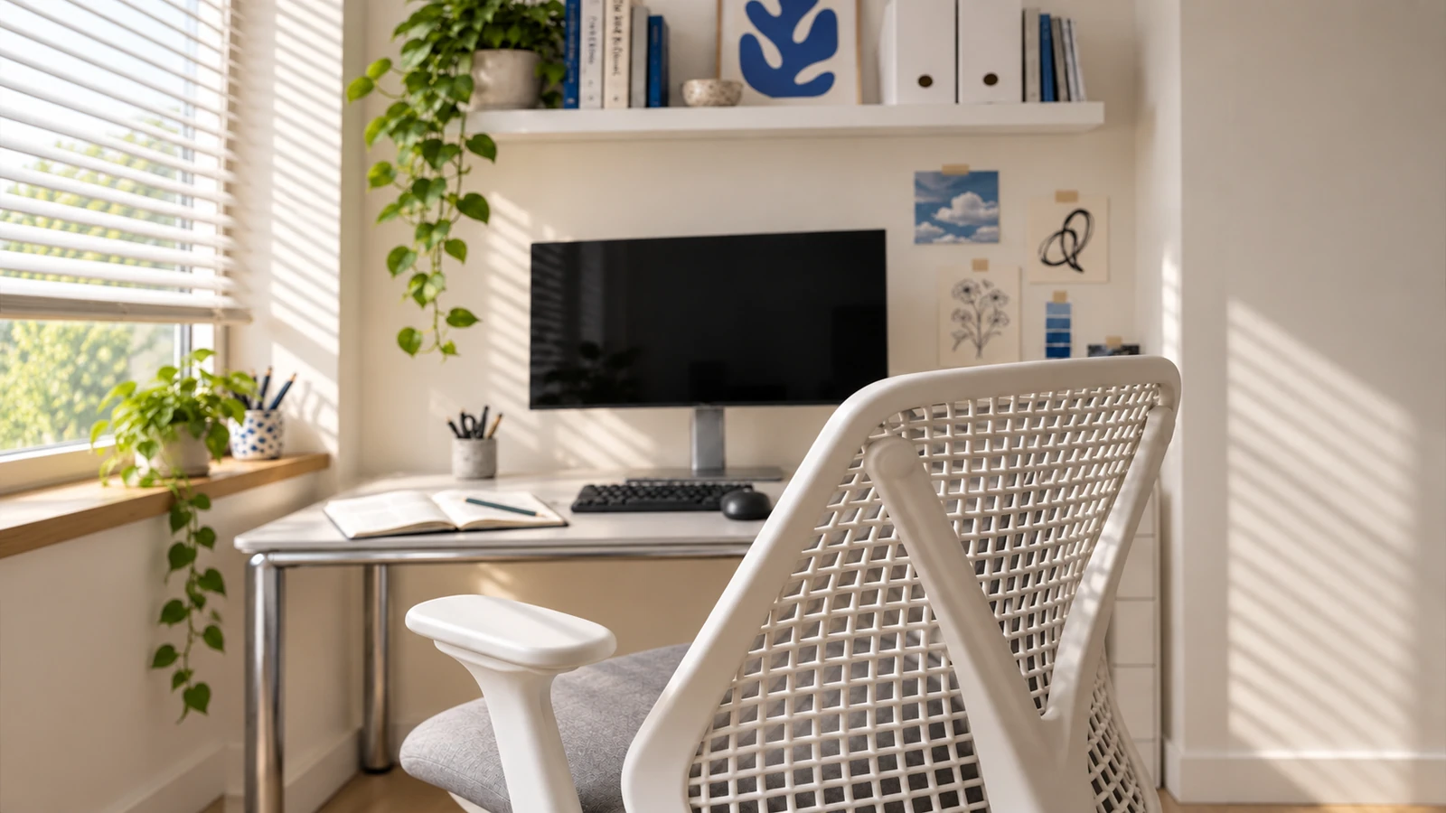 Check the direction of the tool and light from where you are sitting on the chair.
