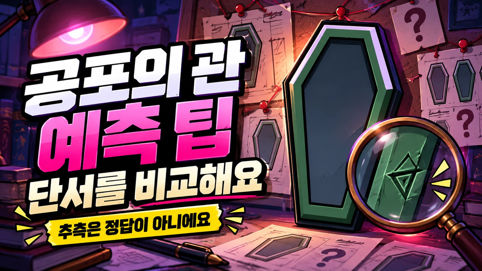 공포의 관 단서를 비교하는 개인 예측 팁