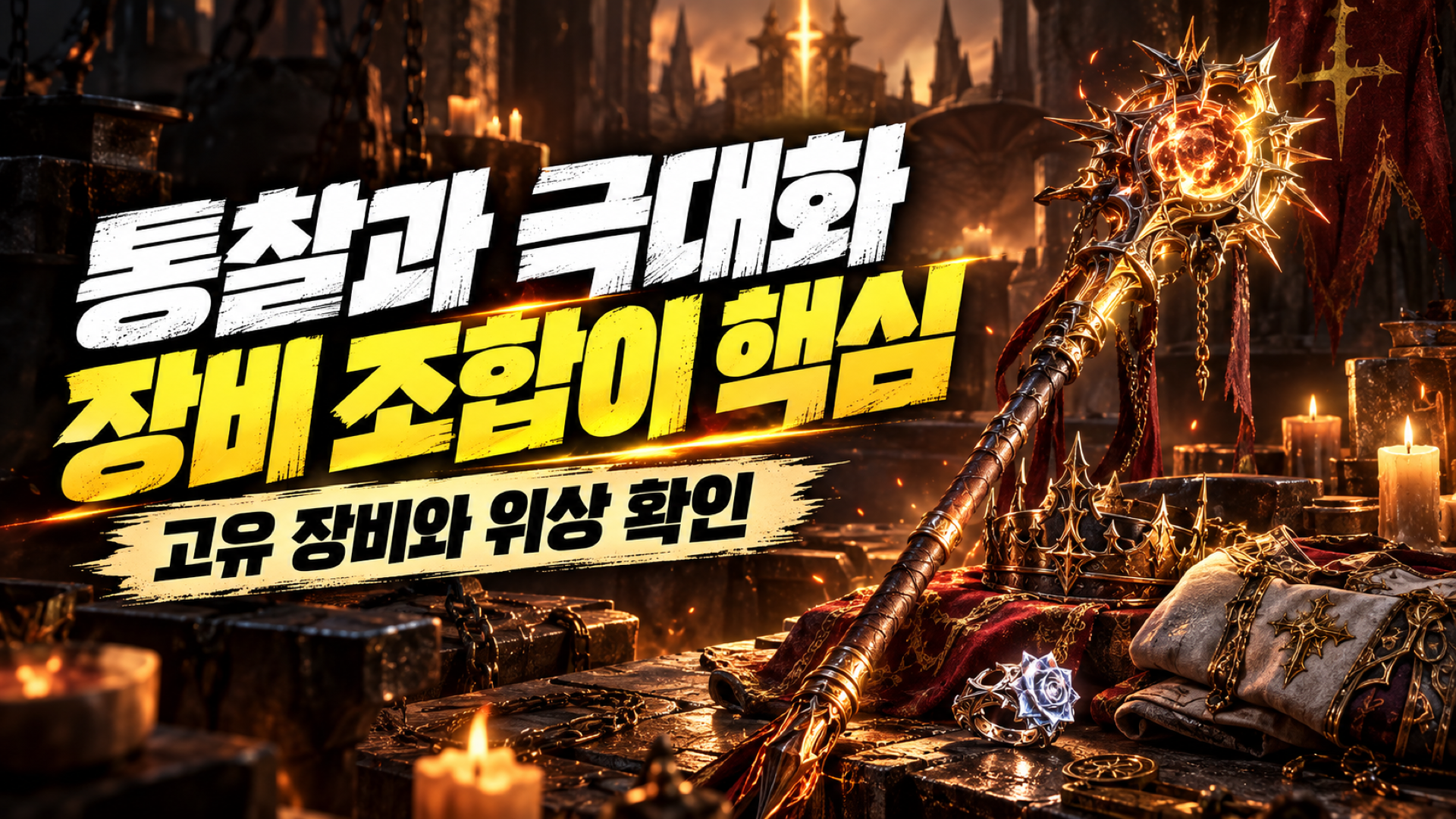 통찰과 고유 장비 및 위상을 조합하는 노스킬 원소술사 장비 세팅