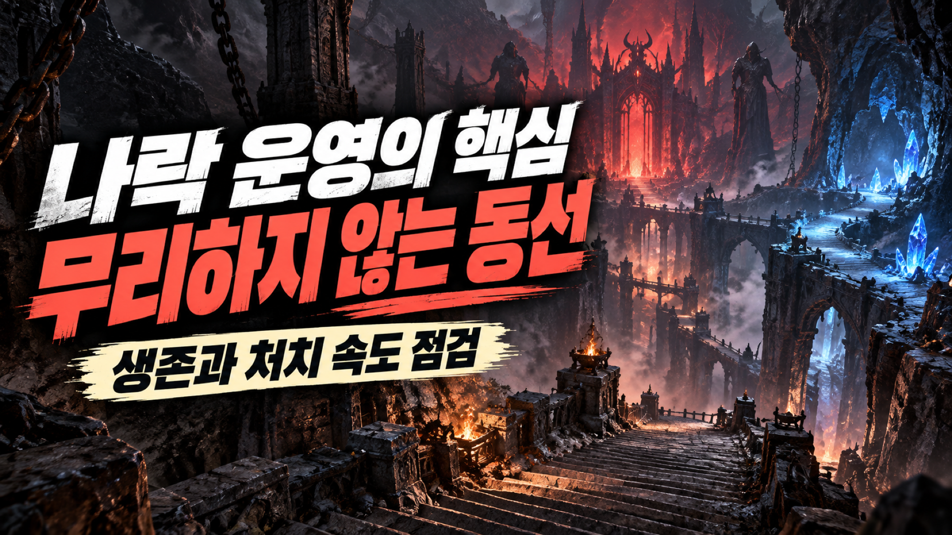 나락에서 보호막과 은신을 유지하며 이동 동선을 관리하는 방법