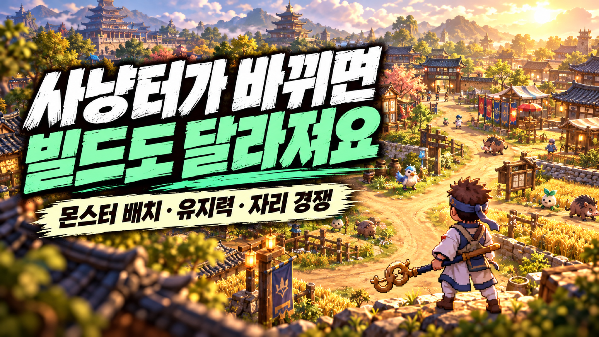 몬스터 배치와 유지력 및 자리 경쟁에 따라 달라지는 광역 사냥 빌드 선택