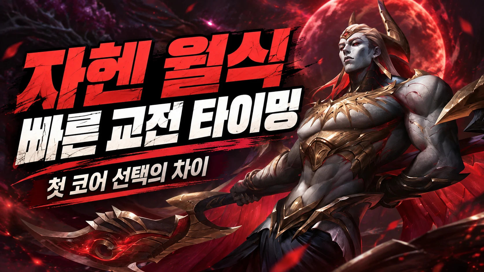 자헨 선 월식 빌드의 빠른 첫 코어와 교전 타이밍