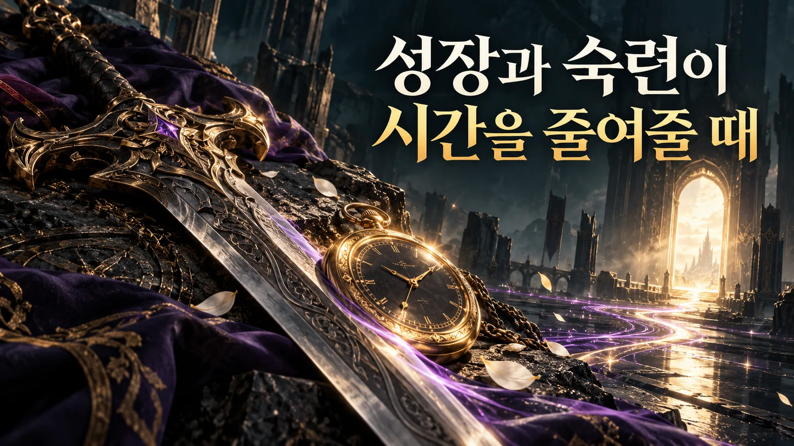 성장과 숙련이 레이드에 들이는 시간을 줄여준다는 메시지