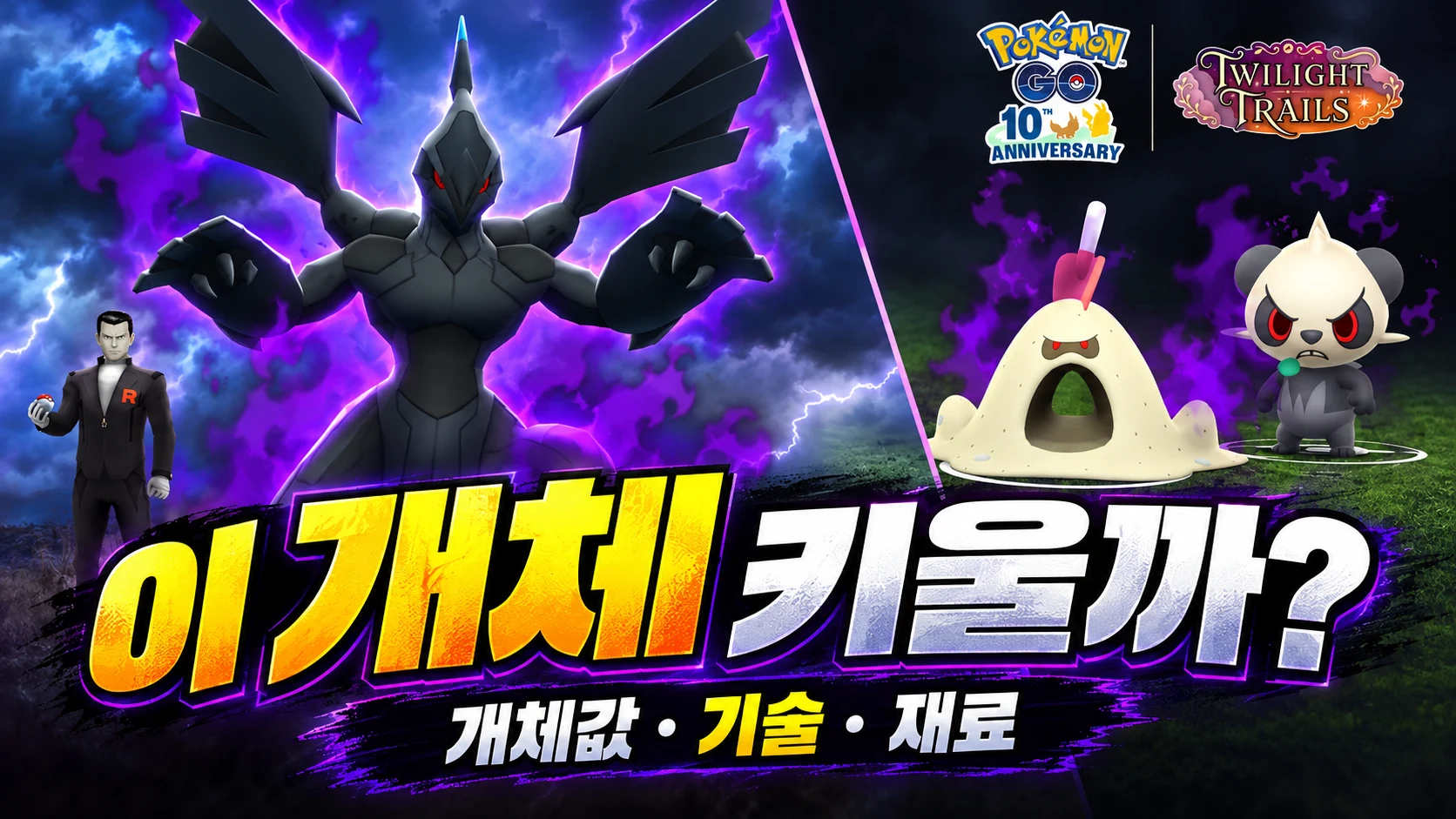 그림자 제크로무 육성 전 개체값과 기술 및 재료 확인