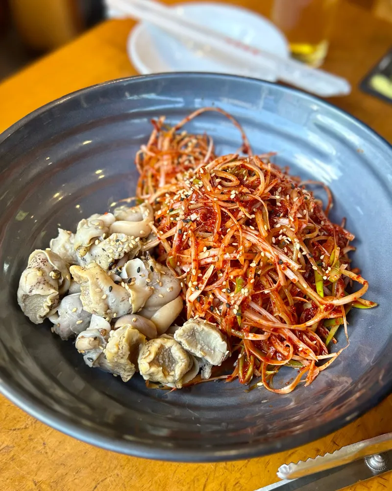 ツブ貝の辛い和え物