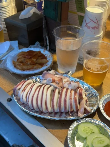 ゆでイカ+トッポギ