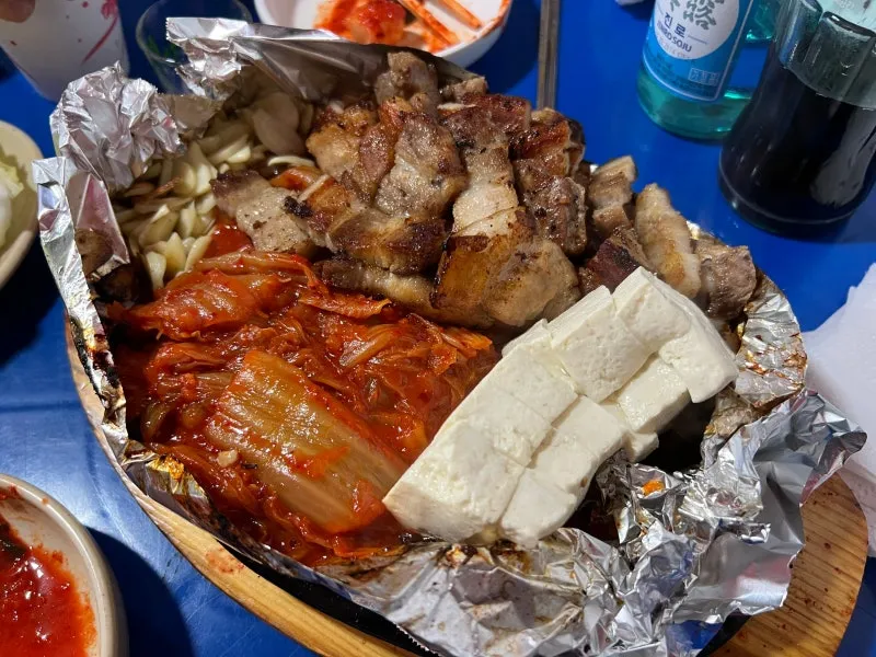 サムギョプサル&炒めキムチ