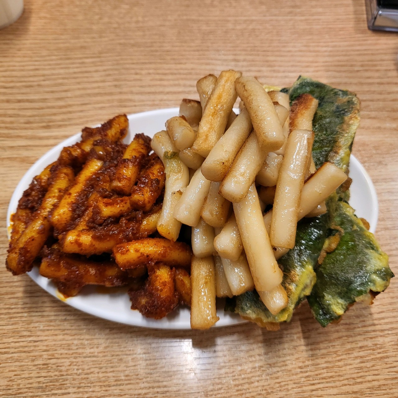 辛口トッポギ+醤油トッポギ+チヂミ 2枚