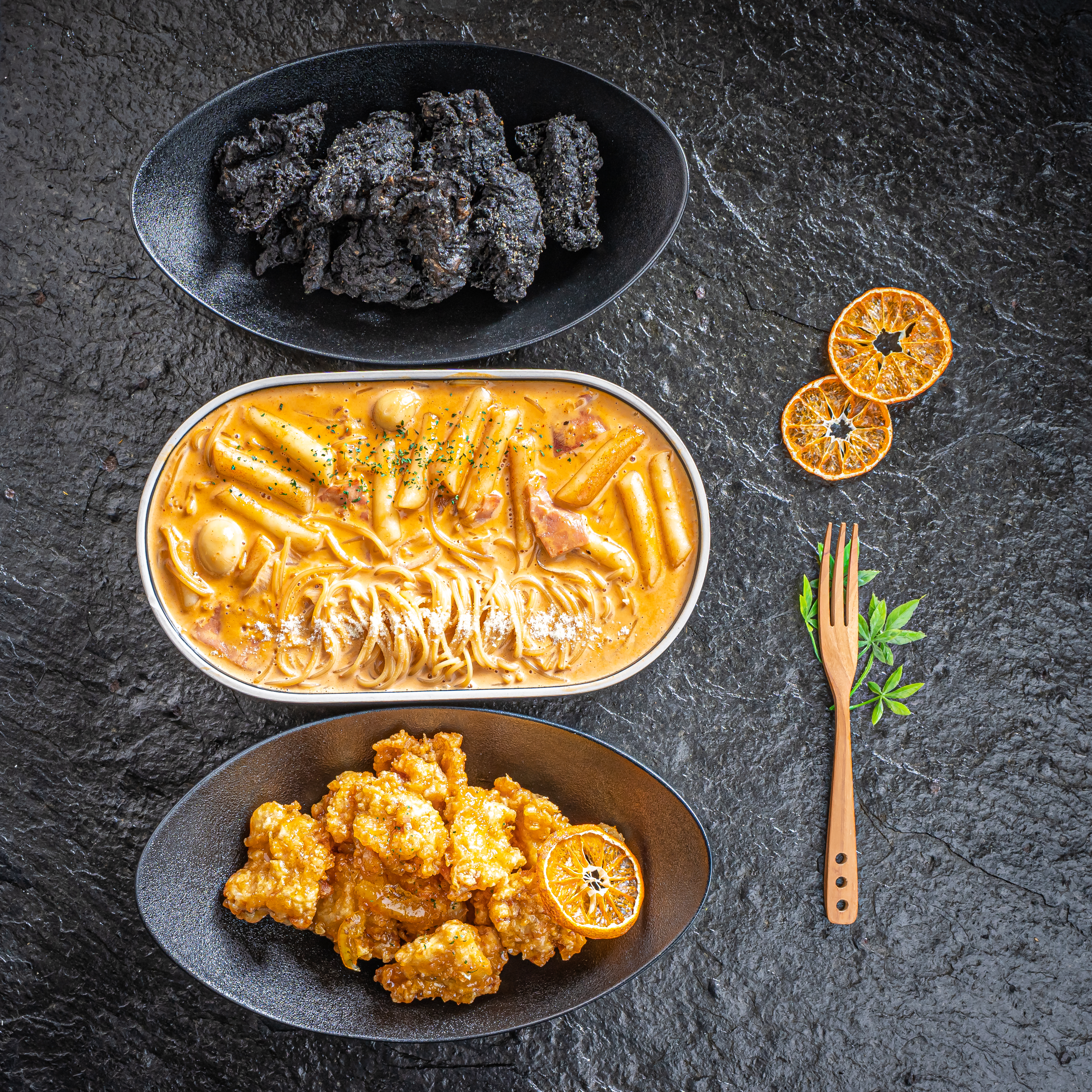 済州ブラックチキン+済州みかんチキン+ロゼトッポギSET