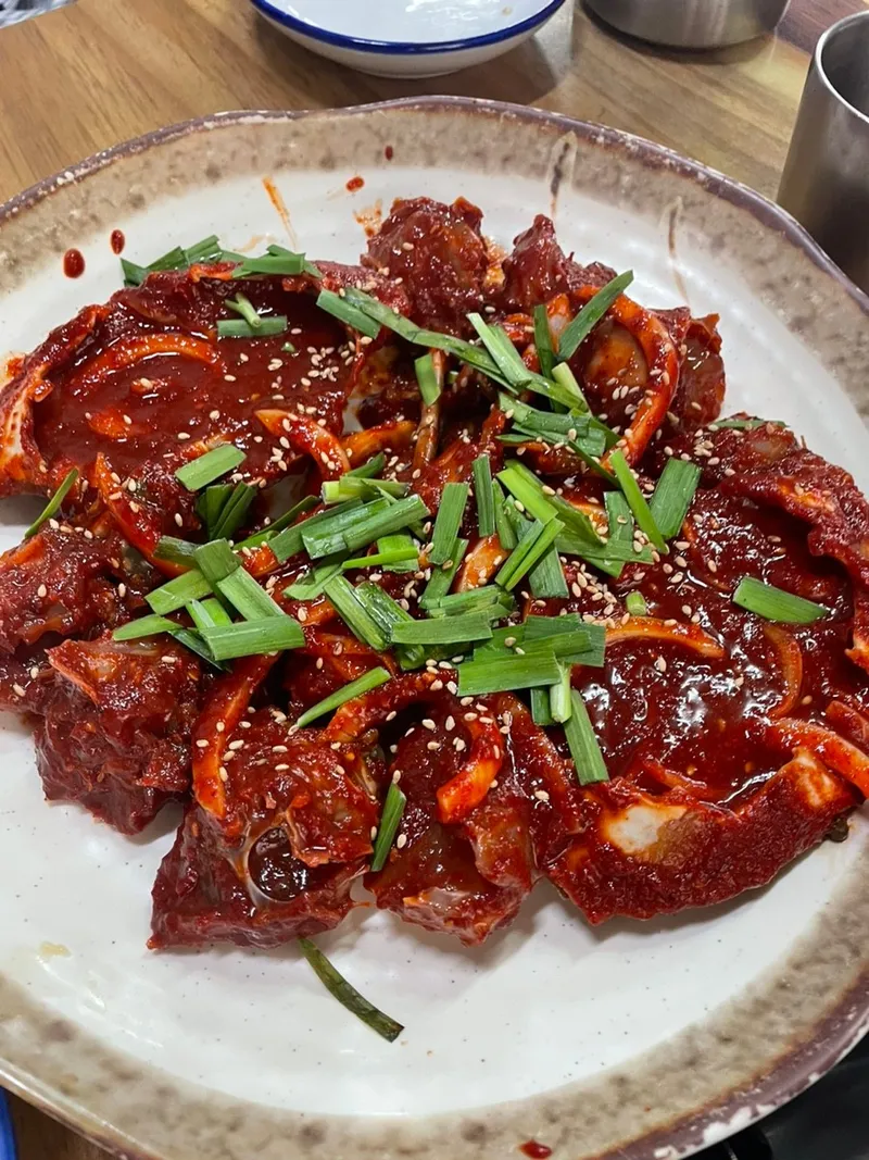 ヤンニョムワタリガニの醤油漬け定食