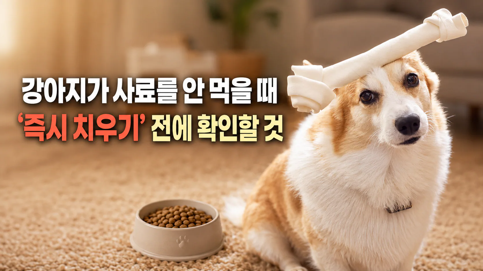 강아지가 사료를 안 먹을 때 ‘즉시 치우기’ 전에 확인할 것