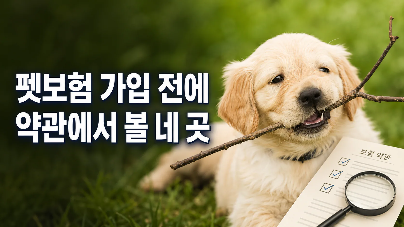 펫보험 가입 전에 약관에서 볼 네 곳
