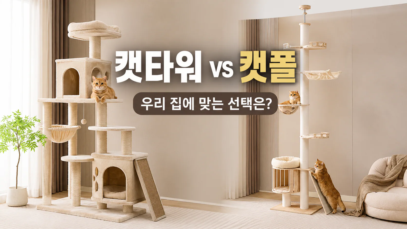 캣타워와 캣폴 차이 우리 집에 맞는 선택 기준과 장단점