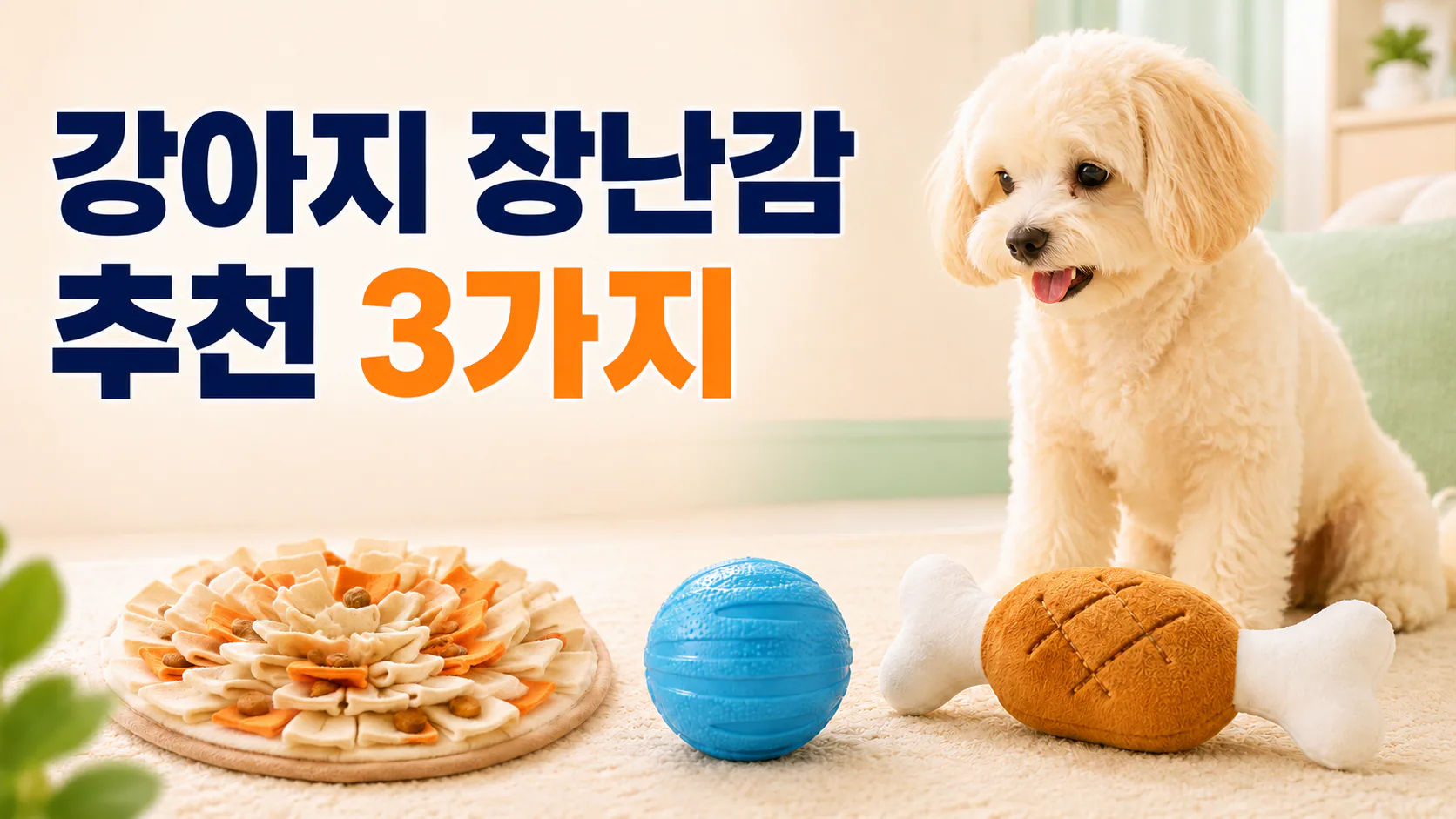 강아지 장난감 추천 3가지 노즈워크·공·애착 인형 고르는 법