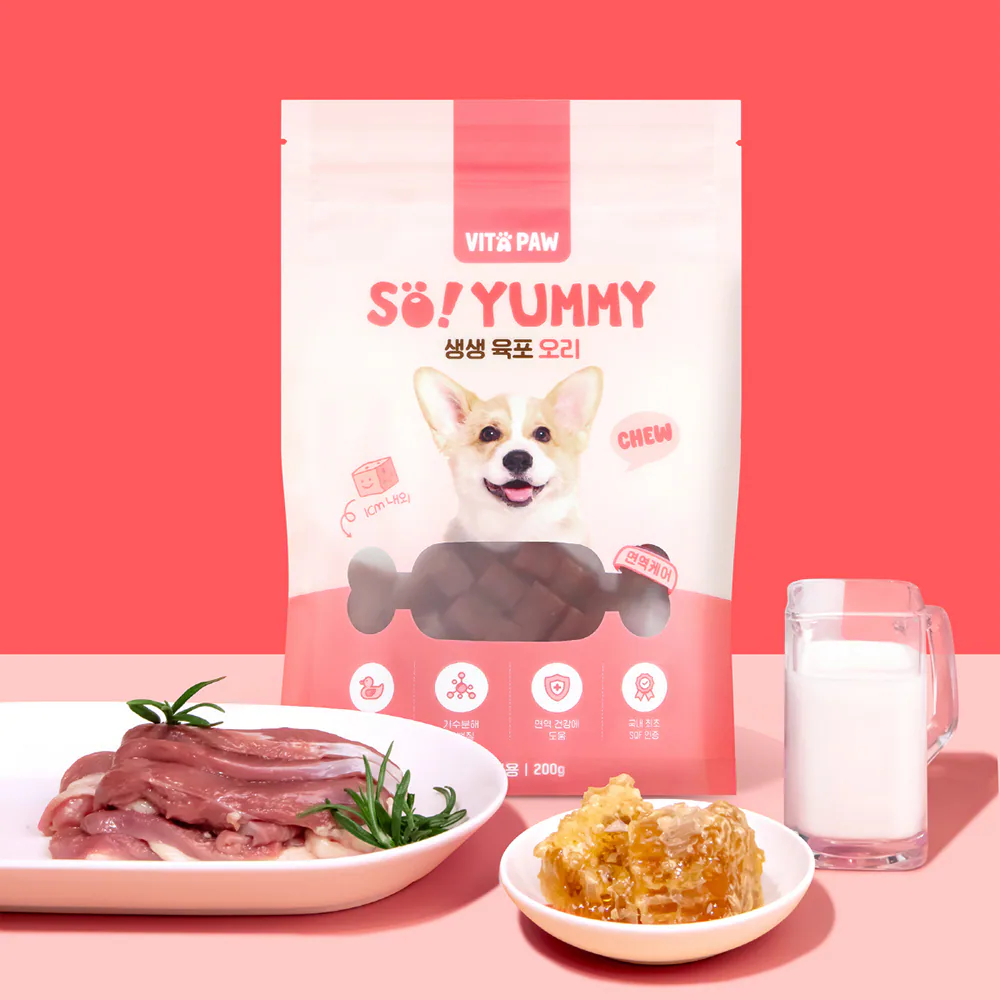 비타파우 쏘야미 생생 육포 오리 200g 제품 포장