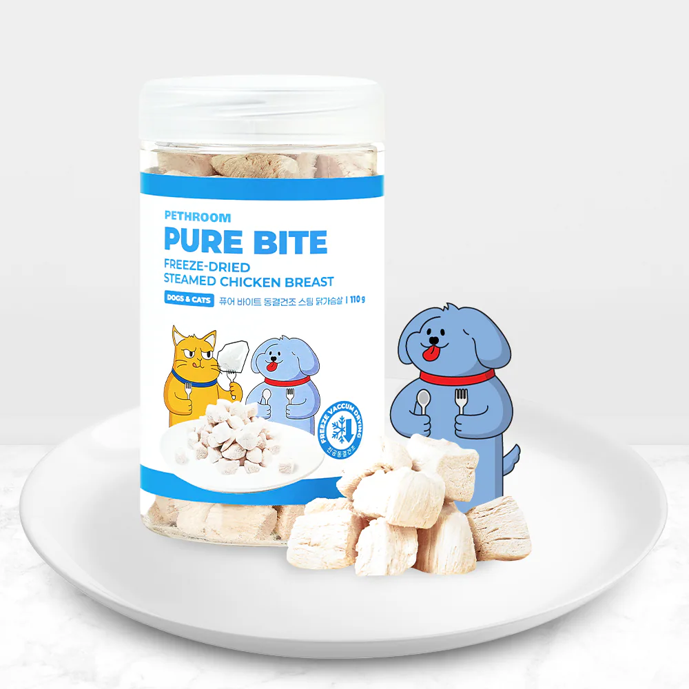페스룸 퓨어 바이트 동결건조 스팀 닭가슴살 110g 제품